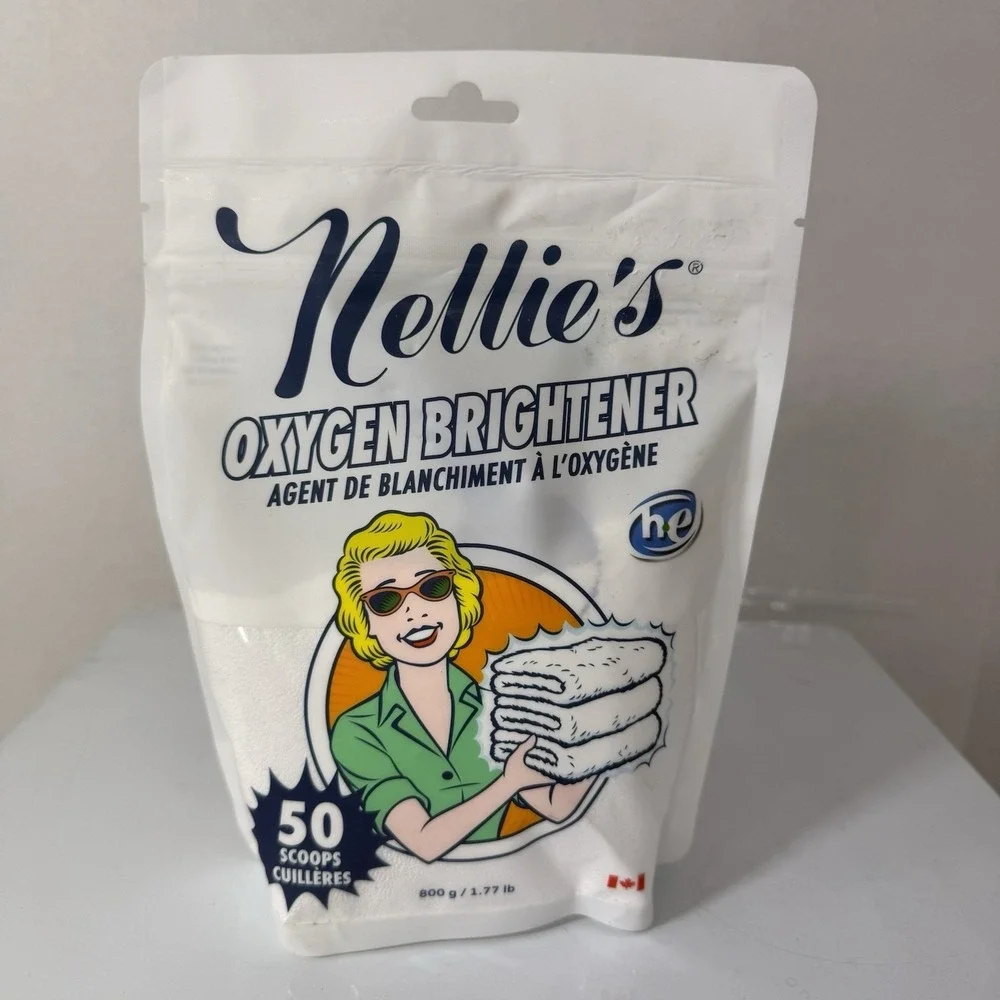 Nellie's Oxygen Brightener Eco Friendly Laundry Detergent‎ he 50 Scoops